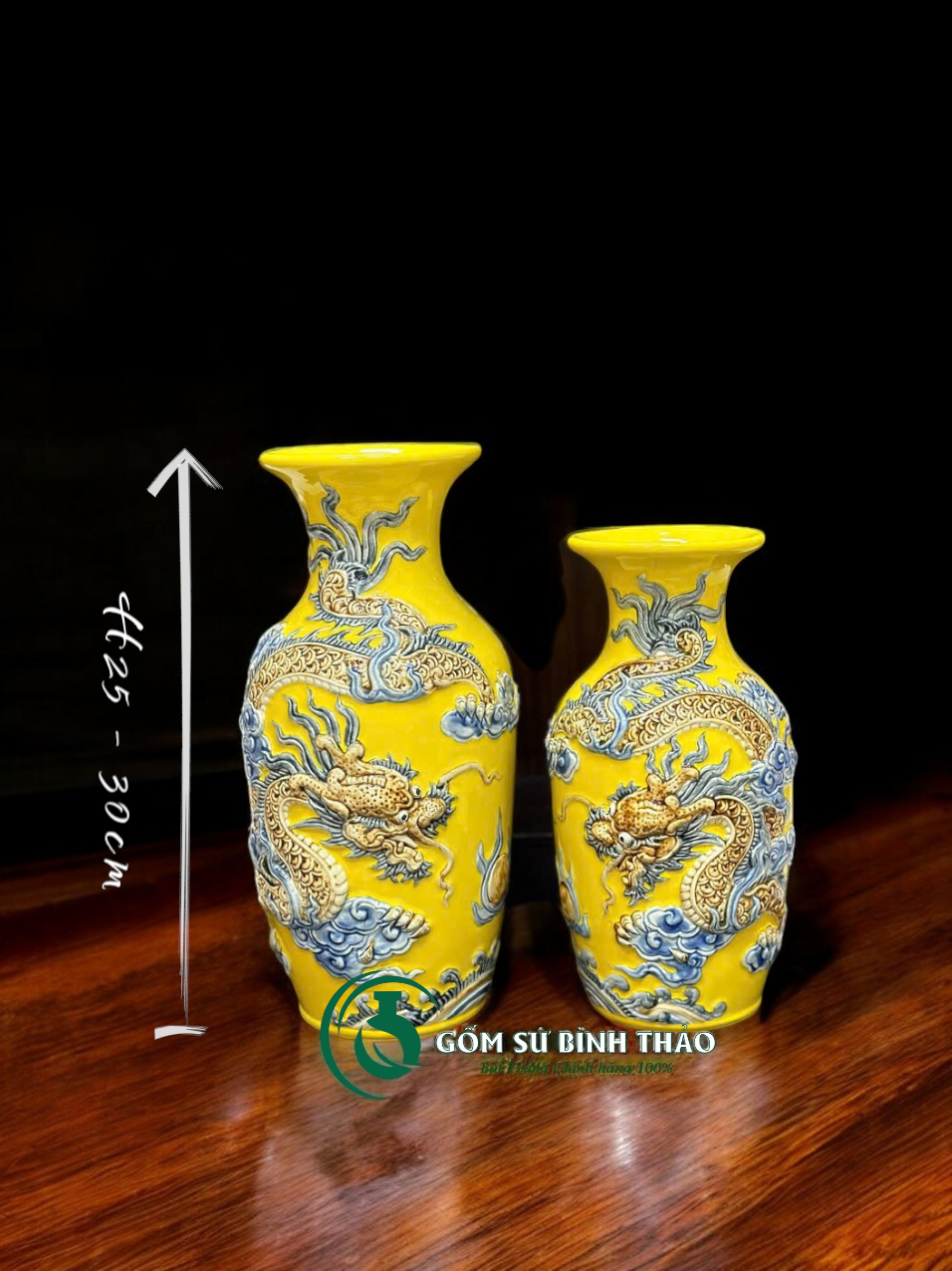  [Hợp mệnh THỔ - KIM] Bộ đồ thờ Ban Thần Tài/ Bộ thờ Tài Địa Gốm sứ Bát Tràng 