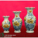  Bộ Đồ Thờ ban 1m75 Men Rạn Nổi Bát Tràng 