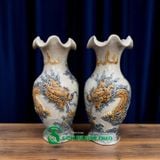  Lọ lượn Rồng Men rạn Đắp nổi PA 