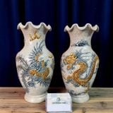  Lọ lượn Rồng Men rạn Đắp nổi PA 