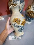  Lọ lượn Sen Men rạn đắp nổi PA 