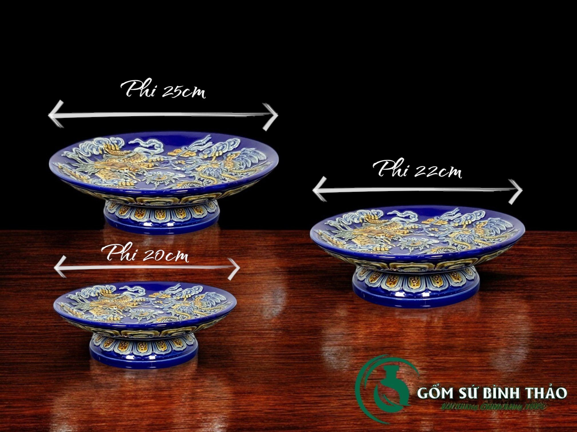  [Hợp mệnh THỦY - MỘC] Bộ đồ thờ Ban Thần Tài/ Bộ thờ Tài Địa Gốm sứ Bát Tràng 