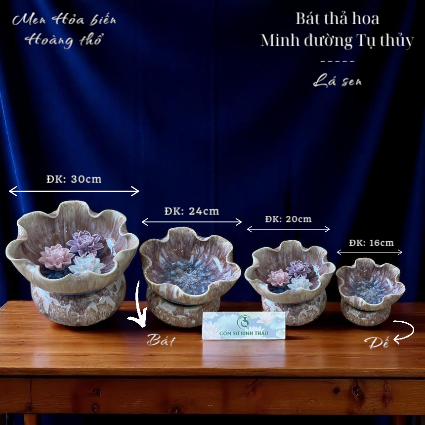  Bát thả hoa - Bát minh đường tụ thủy men hỏa biến BTHDT01 