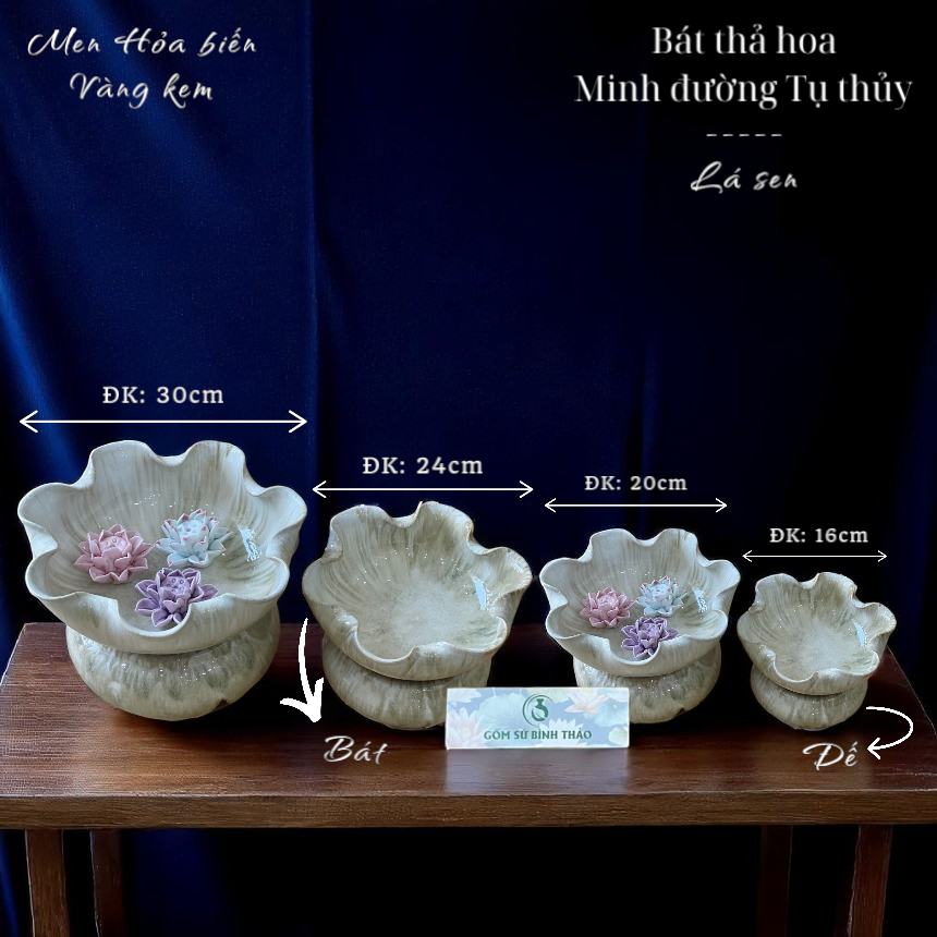  Bát thả hoa - Bát minh đường tụ thủy men hỏa biến BTHDT01 