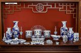  Bộ đồ thờ Men rong vẽ Vàng Cao Cấp Hàng Nghệ Nhân Bát Tràng VH003 