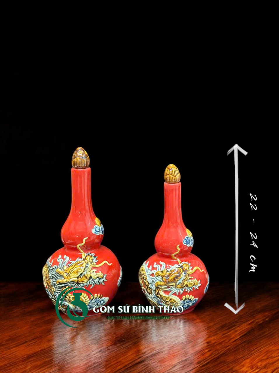  [Hợp mệnh HỎA - THỔ] Bộ đồ thờ Ban Thần Tài/ Bộ thờ Tài Địa Gốm sứ Bát Tràng 