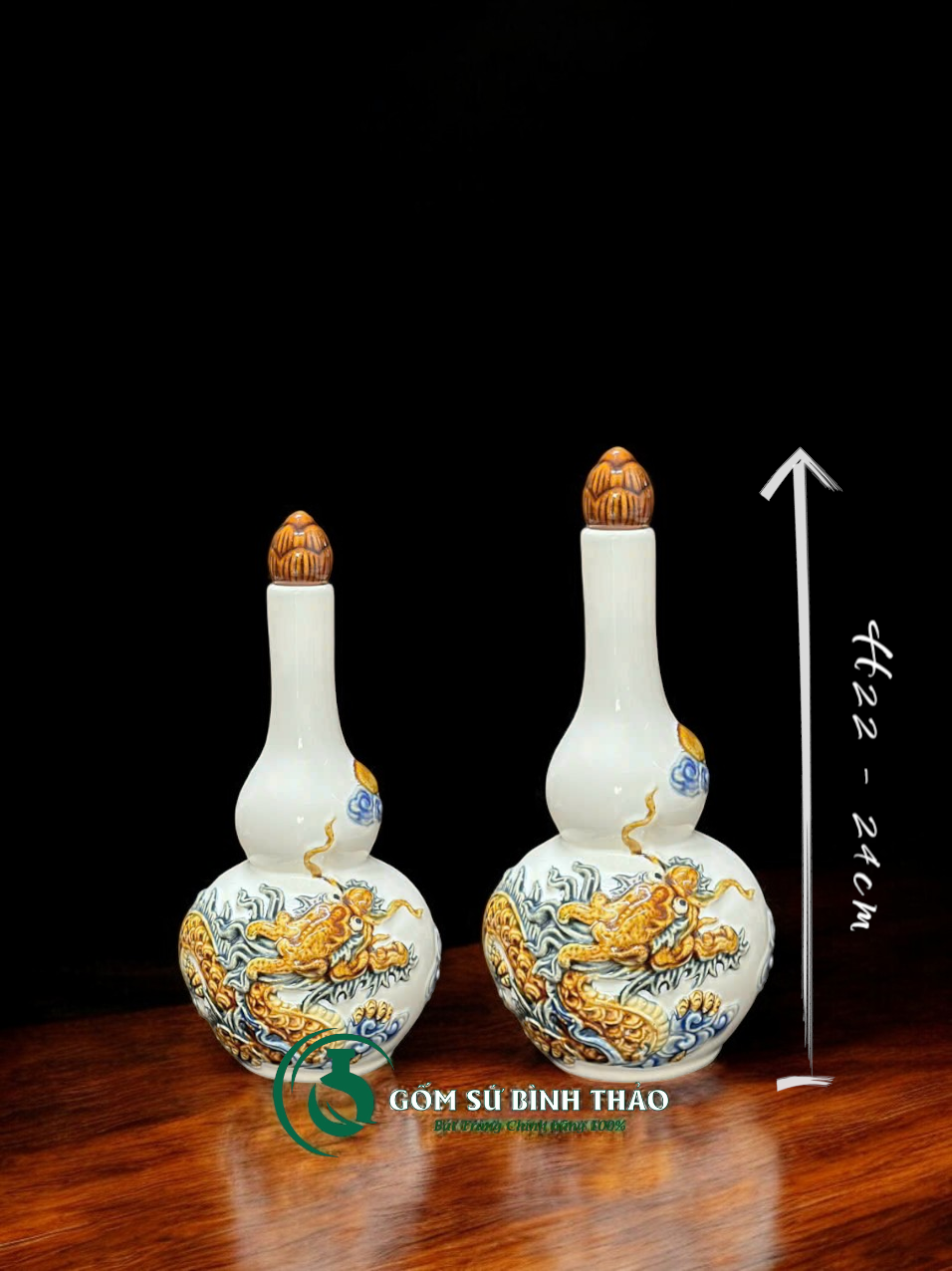  [Hợp mệnh KIM - THỦY] Bộ đồ thờ Ban Thần Tài/ Bộ thờ Tài Địa Gốm sứ Bát Tràng [Hợp mệnh KIM - THỦY] 
