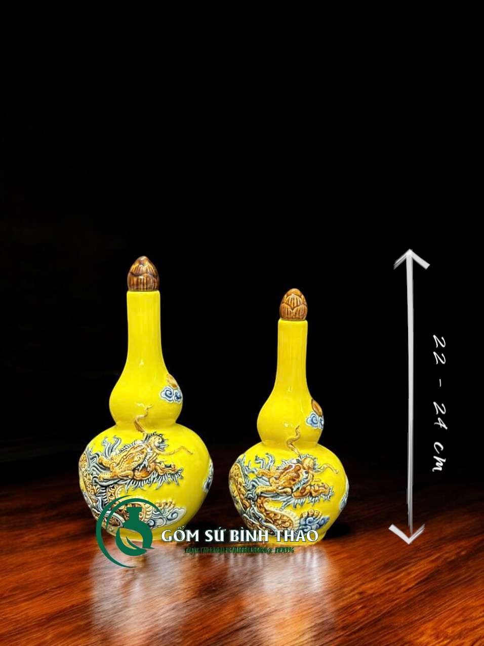  [Hợp mệnh THỔ - KIM] Bộ đồ thờ Ban Thần Tài/ Bộ thờ Tài Địa Gốm sứ Bát Tràng 