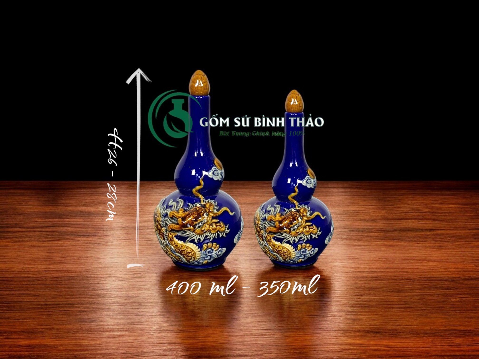  [Hợp mệnh THỦY - MỘC] Bộ đồ thờ Ban Thần Tài/ Bộ thờ Tài Địa Gốm sứ Bát Tràng 