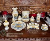  Đồ thờ Phật Hoa sen Men Rạn đắp nổi Bát Tràng hàng Nghệ nhân MRPA05 