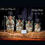  Bộ Thần Tài Thổ Địa Men rạn - Gốm sứ Bát Tràng 