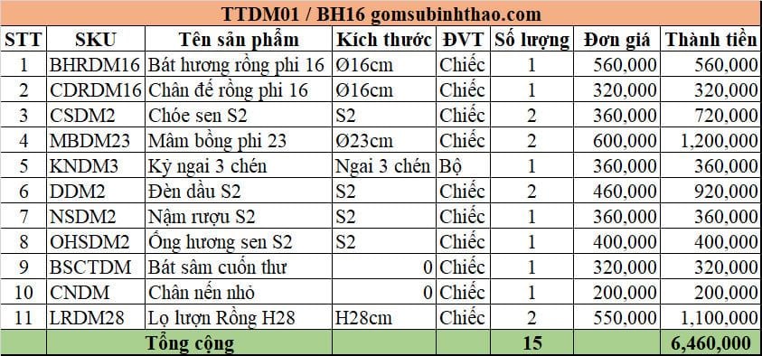  Bộ đồ thờ Thần tài Men Hoàng Thổ đắp nổi Cao cấp - Hàng Nghệ nhân DMTT01 