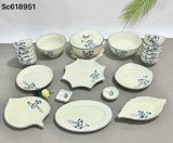  Bộ đồ ăn Vẽ tay hàng Bát Tràng họa tiết Sen Chàm DH 