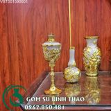  Bộ đồ thờ dát vàng Hỷ Sự Quý Tử ban thờ 1m75 1m97 2m17 VBT01 