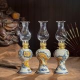  Bộ đồ thờ thần tài Bát Tràng men rạn đắp nổi 3N6 