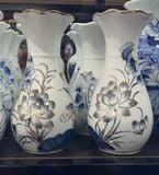  Bộ đồ thờ Cao cấp Bát Tràng Sen Chàm Vàng Kim Vẽ tay TĐSC010 