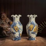  Bộ đồ thờ cúng 1 Bát hương Men Rạn đắp nổi Bát Tràng hàng Nghệ nhân MRPA04 