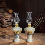  Bộ đồ thờ Hoa sen thờ Phật Men Rạn đắp nổi Bát Tràng hàng Nghệ nhân MRPA09 