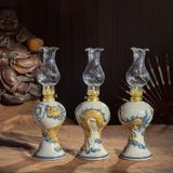  Bộ đồ thờ cúng 1 Bát hương Men Rạn đắp nổi Bát Tràng hàng Nghệ nhân MRPA04 