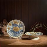  Bộ đồ thờ Hoa sen thờ Phật Men Rạn đắp nổi Bát Tràng hàng Nghệ nhân MRPA09 