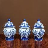  Bộ đồ thờ Bát Tràng men Lam Cao Cấp Nghệ nhân vẽ tay MLLA10 