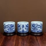  Bộ đồ thờ Bát Tràng men Lam Cao Cấp Nghệ nhân vẽ tay MLLA10 