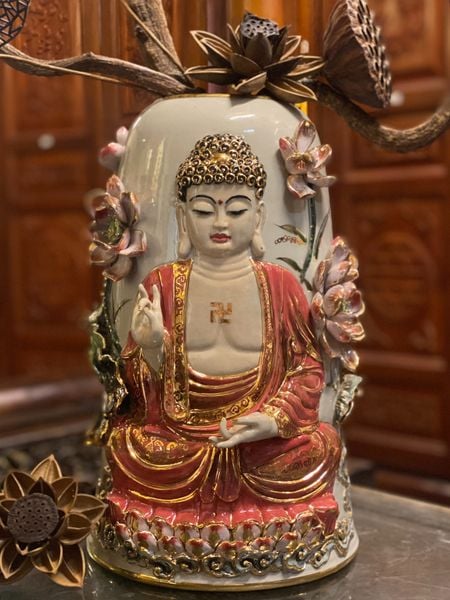  Chuông Phật A Di Đà vẽ vàng kim - Nghệ nhân Bát Tràng vuốt tay 