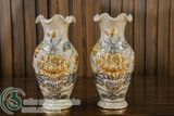  Bộ đồ thờ Phật Men Rạn đắp nổi Vẽ Vàng 24K Cao cấp Bát Tràng hàng Nghệ nhân PAVK04 