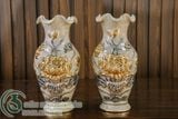  Bồ đồ thờ Đầy đủ Ngũ sự Gốm sứ Bát Tràng Vẽ Vàng 24K Cao cấp Men rạn Đắp nổi - Hàng Nghệ nhân MRVV02 