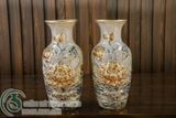  Bộ thờ hoa sen Gốm sứ Bát Tràng Vẽ Vàng 24K Cao cấp Men rạn Đắp nổi - Hàng Nghệ nhân MRVV08 