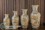  Đồ thờ cúng Bát Tràng Men Rạn đắp nổi Vẽ Vàng Cao cấp hàng Nghệ nhân PAVK02 