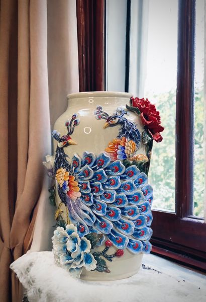  Bình Công Danh Phú Quý - Hàng Nghệ nhân Bát Tràng Đắp tay 