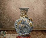  Tỏi Công đào Kênh đuôi men rạn đắp nổi 3D 