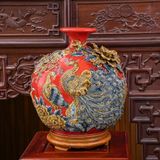 Bình hút lộc Công thành danh toại Men rạn đắp nổi Kênh đuôi 3D - Hàng nghệ nhân Bát Tràng HN (HÀNG ĐẶT KO CÓ SẴN) HLHNCĐK 