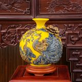  Bình hút lộc Công thành danh toại Men rạn đắp nổi Kênh đuôi 3D - Hàng nghệ nhân Bát Tràng HN (HÀNG ĐẶT KO CÓ SẴN) HLHNCĐK 