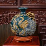  Bình hút lộc Công thành danh toại Men rạn đắp nổi Kênh đuôi 3D - Hàng nghệ nhân Bát Tràng HN (HÀNG ĐẶT KO CÓ SẴN) HLHNCĐK 