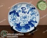  Bộ đồ thờ Thần Tài Bát Tràng men Trắng Họa tiết Lam TYTT001 