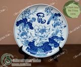  Bộ đồ thờ Thần Tài Bát Tràng men Trắng Họa tiết Lam TYTT004 