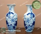  Bộ đồ thờ Bát Tràng men Trắng Họa tiết Lam TY1BH001 