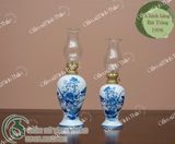  Bộ đồ thờ Thần Tài Bát Tràng men Trắng Họa tiết Lam TYTT005 