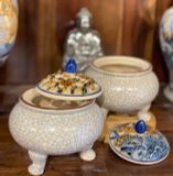  Lư Đốt trầm Men rạn - Gốm sứ Bát Tràng 