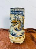  Bộ đồ thờ Thần tài Đẹp Men Hoàng Thổ đắp nổi Cao cấp - Hàng Nghệ nhân DMTT03 
