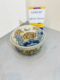  Bộ bát đĩa cúng / Bộ mặt trời men rạn nổi - Liên hoa cát tường DAV 