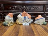  Tượng Di Lặc / Tượng Ông No đủ Men rạn - Gốm sứ Bát Tràng 