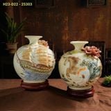  Bình hút lộc Mã Đáo Thành Công gốm sứ Bát Tràng cao cấp men hoàng thổ 