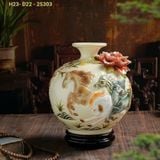  Bình hút lộc Mã Đáo Thành Công gốm sứ Bát Tràng cao cấp men hoàng thổ 