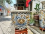  Thống Cửu ngư Quần hội Men rạn đắp nổi tinh xảo gốm sứ Bát Tràng MRDAV 