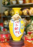  BẢO BÌNH HỌA TIẾT ĐẮP NỔI – VINH HOA PHÚ QUÝ Gốm sứ Bát Tràng 