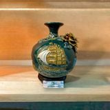  Bình hút lộc Thuận buồm xuôi gió Men Màu đắp nổi - Hàng nghệ nhân Bát Tràng HLHNTB 