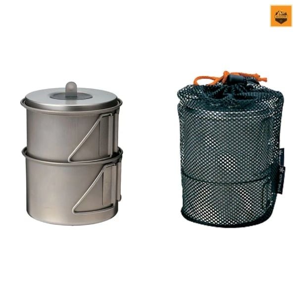 Set Nồi Snow peak Titanium Mini Solo Combo, SCS-004TR